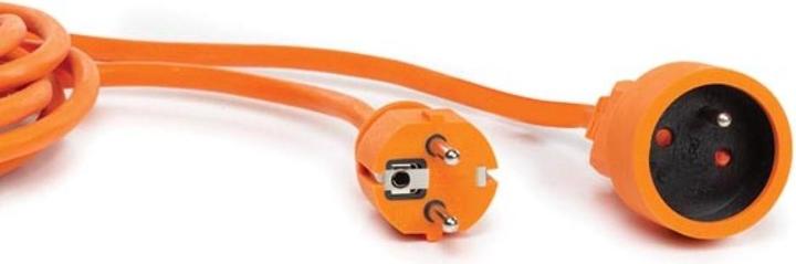 Actual product image Velleman EXTENSION CABLE - 40 m - ORANGE - FRENCH SOCKET (40 m, CEE 7/5)