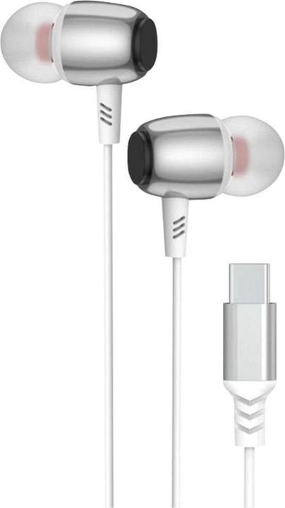 Actual product image BlueStar Wired headphones Blue Star BLUE STAR wire earphones Type C (DAC) with microphone M09C 1,2 m white (Cable)