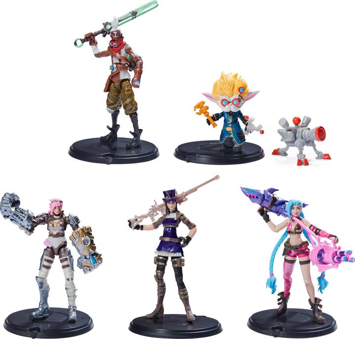 Produktbild Spin Master League of Legends Actionfiguren (Vi, Caitlyn, Ekko, Heimerdinger und exklusiver Jinx)