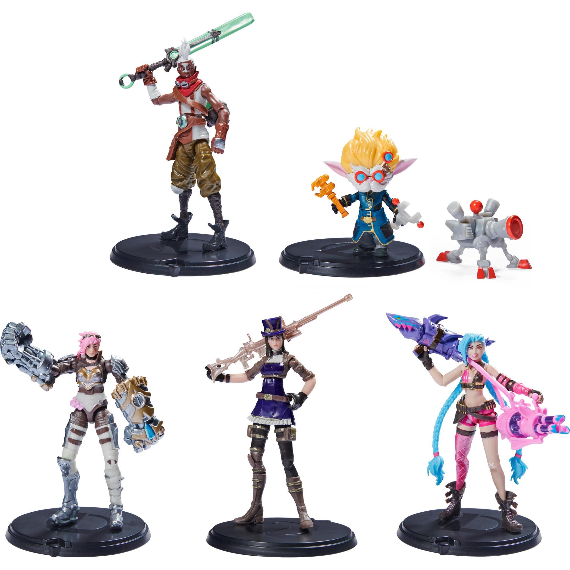 Spin Master League of Legends Actionfiguren (Vi, Caitlyn, Ekko, Heimerdinger und exklusiver Jinx)
