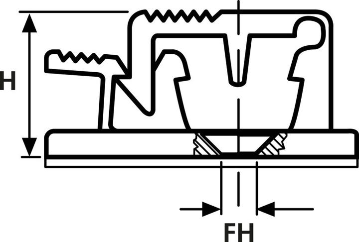 Actual product image HellermannTyton Adhesive base (25 mm, 500 pcs.)