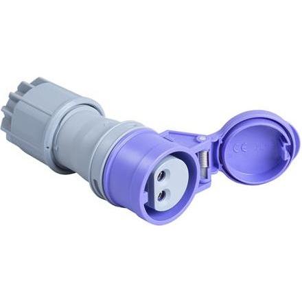 PCE, Spina + Connettore, 42.105 Kupplungsstecker CEE 16A - 24V - 2P - IP44 - lila