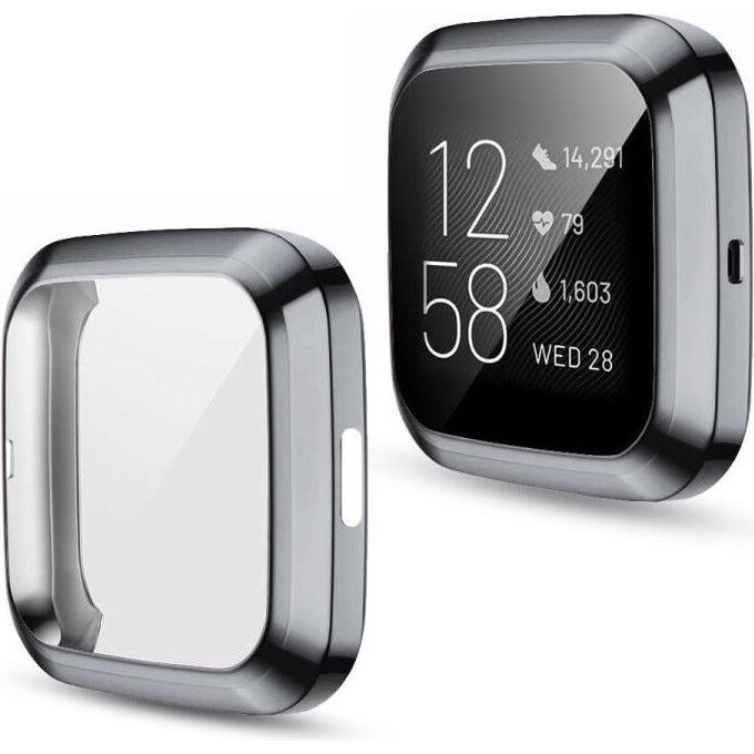 Thumbnail - Cover-Discount Fitbit Versa 2 - Gummi Schutz Case grau, Smartwatch Zubehör, Grau