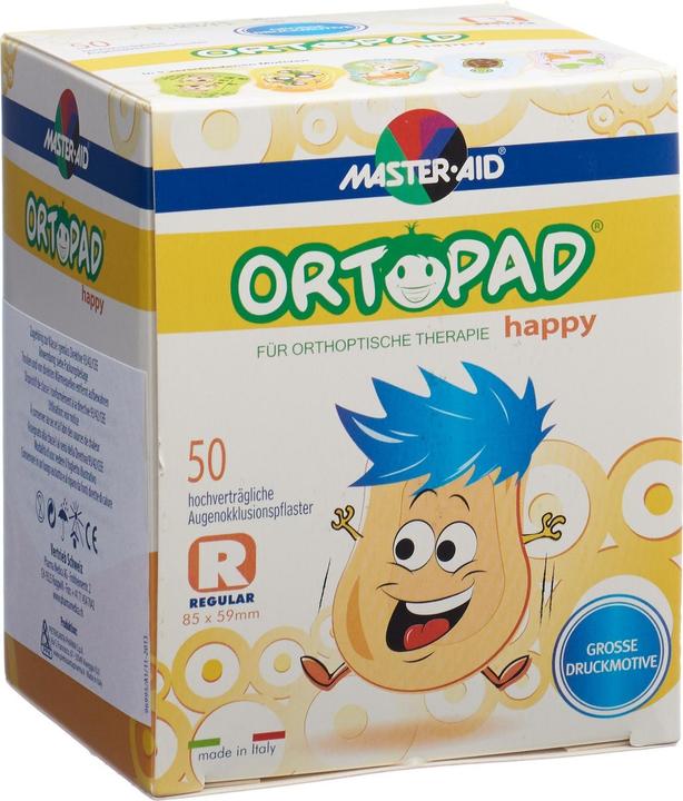 Actual product image Master Aid Eye patch Happy Regular 50 pieces (50 x)
