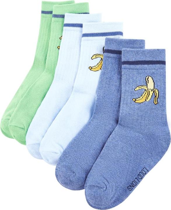Blue melange, Light blue, Light green