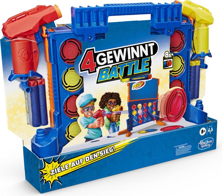 Hasbro Gaming 4 gewinnt Battle Spiel mit Nerf Blastern