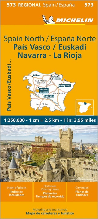 Actual product image Michelin Pais Vasco Navarra La Rioja - Regional Map 573