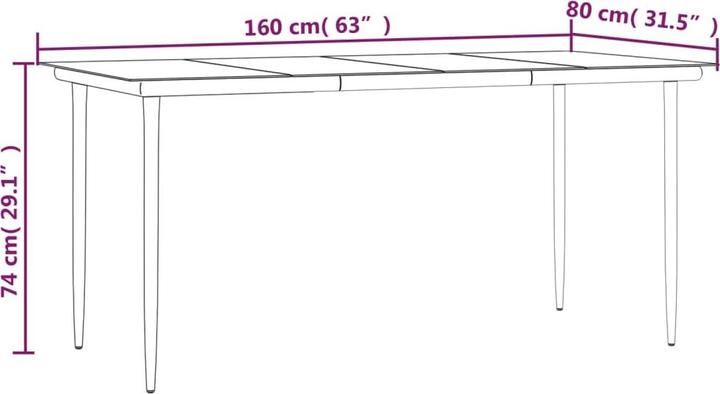 Actual product image vidaXL Milo (160 cm)