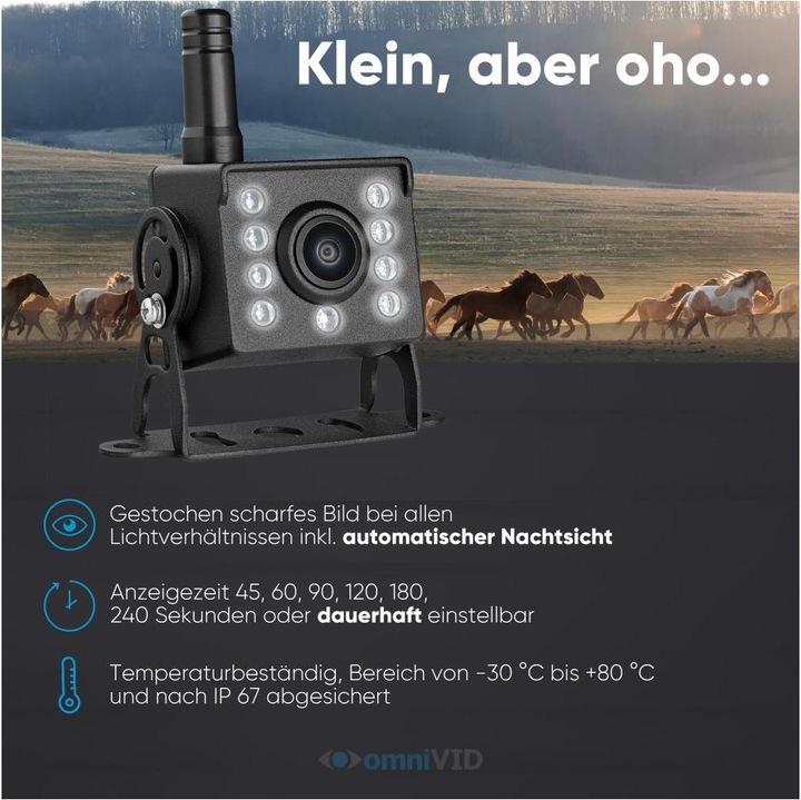 Image du produit OmniVID Equi-Cam mit 5 Zoll Monitor