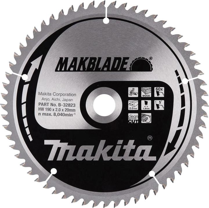 Produktbild Makita MAKBLADE Sägeb. 190x20x60Z
