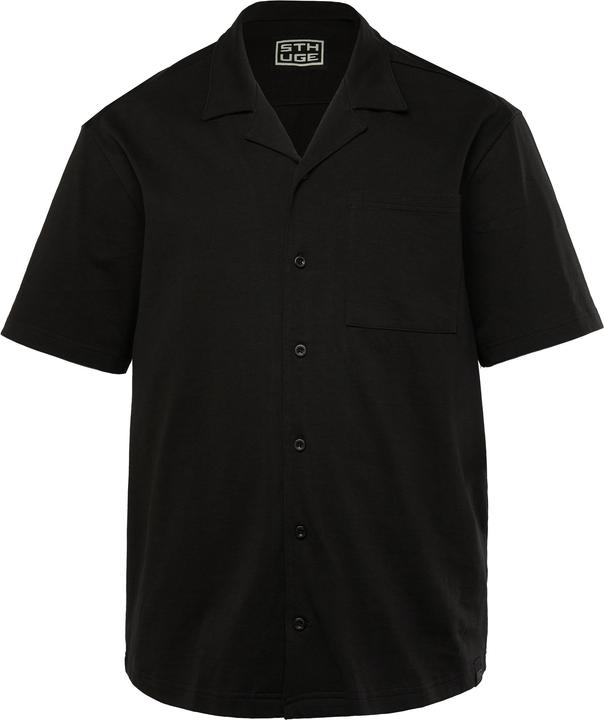 Immagine prodotto Sthuge Jerseyhemd, Halbarm, Kuba-Kragen, kastiger Oversize-Fit (XL)