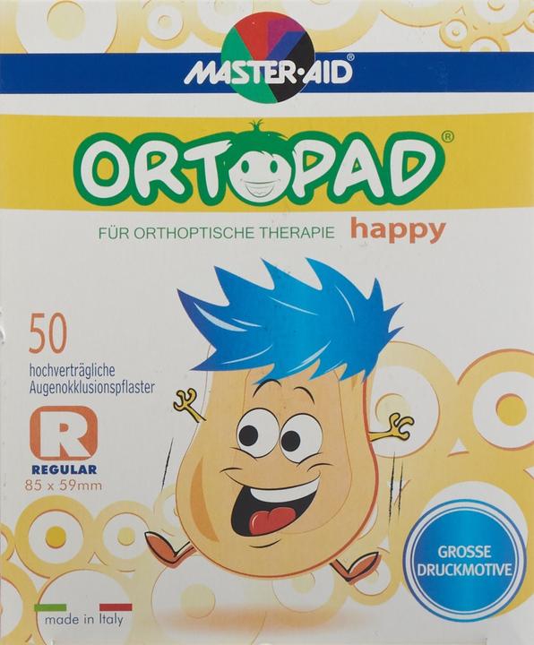 Actual product image Master Aid Eye patch Happy Regular 50 pieces (50 x)