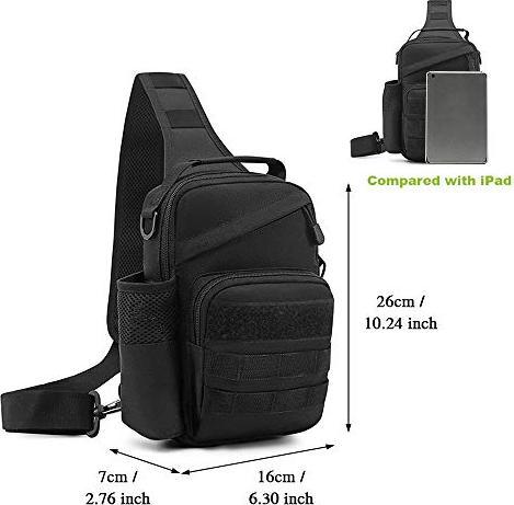 Actual product image Only-Bags.Store Tactical Chest Bag Military Shoulder Bag Tactical Chest Sling Pack Crossbody Bag