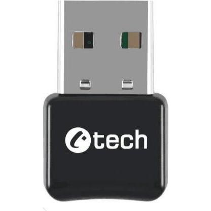 C-Tech Adattatore Bluetooth BTD-01, v 5.0, mini dongle USB (Trasmettitore e ricevitore), Adattatore audio Bluetooth, Nero