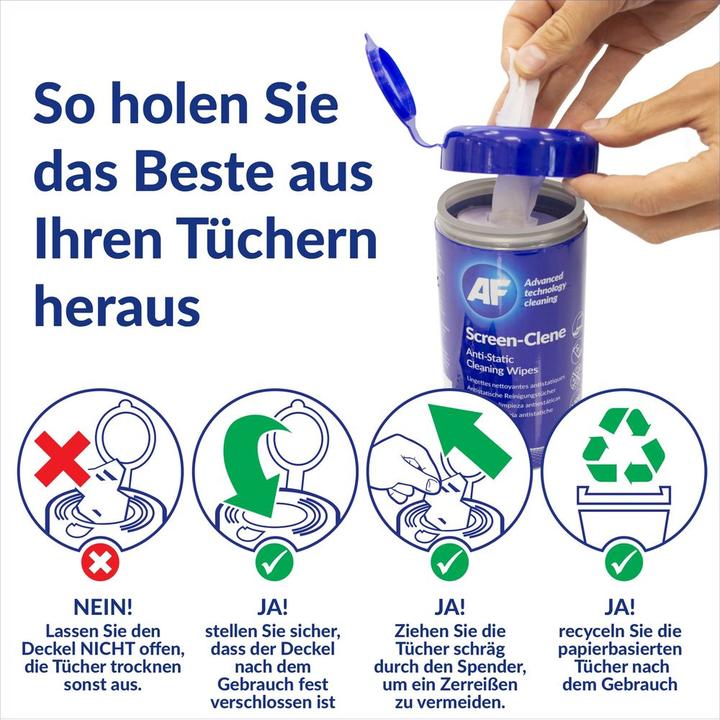 Produktbild AF Bildschirm und Filter Reiniger (100 x)