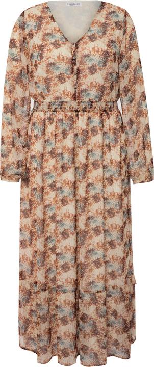 Produktbild Studio Untold Maxikleid, A-Line, Schuppen Print, V-Ausschnitt, elastische Taille, Langarm (50, 52)