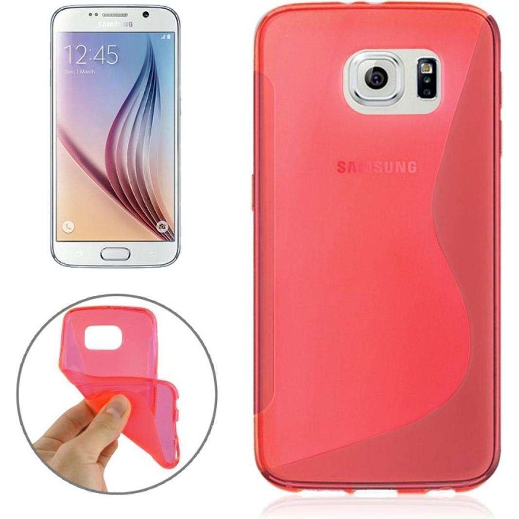König Design Handyhülle TPU Schutzhülle für Samsung Galaxy S6 SM G920F Rot (Samsung Galaxy S6), Smartphone Hülle, Rot