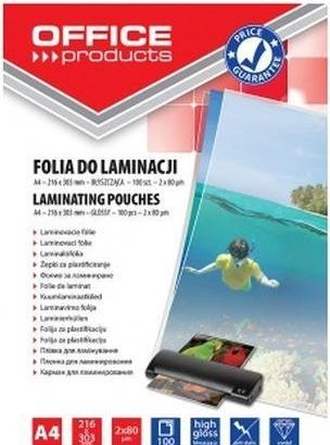 Actual product image Office Products Laminating film, a4, 2x80 mic, glossy, 100 pieces, transparent (A4, 100 pcs., 160 µm)