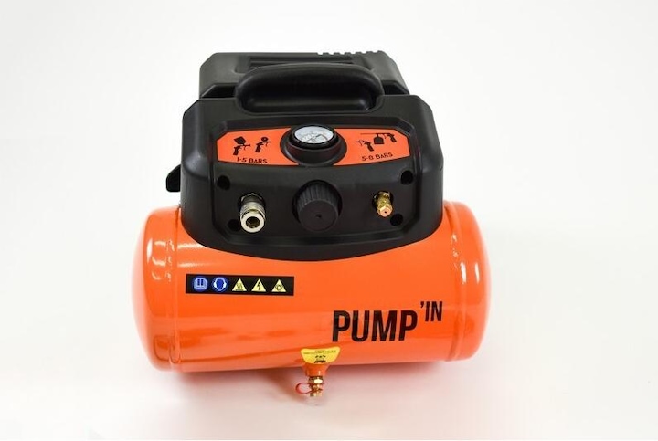 Image du produit Pump'in TANK - Mini-compresseur avec cuve de 6l (8 bar, 6 l)