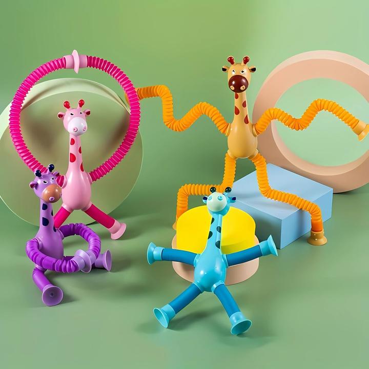 Produktbild Milkii Spielzeug Giraffe mit Teleskop-Armen und -Beinen, Blau