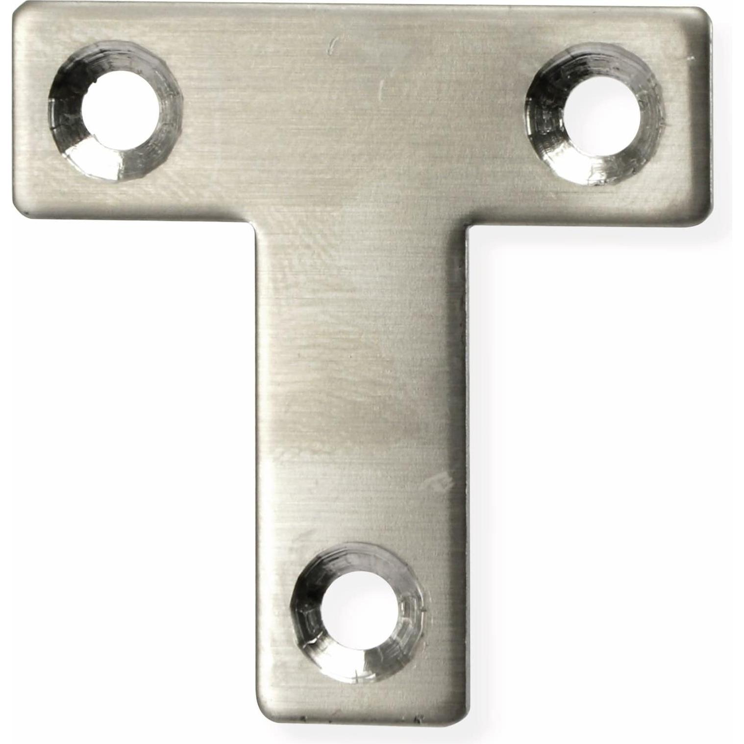Thumbnail - Eneroid, Baubeschläge + Holzverbinder, Verbindungsbleche, T-Winkel, 40x40x12 mm, Edelstahl, 10 Stück (T-Flachwinkel, 10 ...