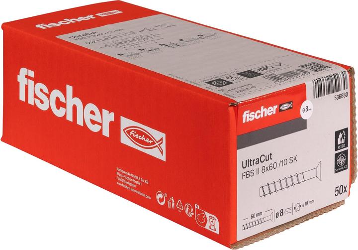 Produktbild Fischer UltraCut FBS II 8x60 10/- SK (50 Stk.)
