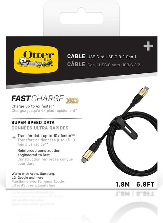 Image du produit OtterBox USB-C - USB-C Câble (1.80 m, USB 3.2, 60 W)