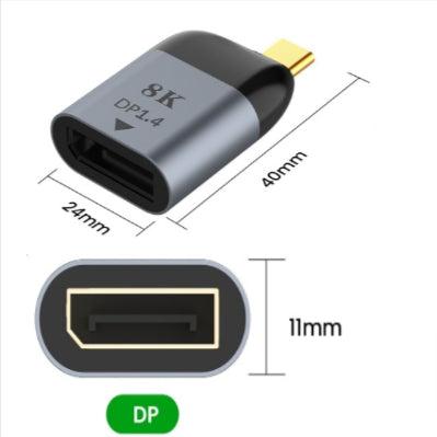 Image du produit Hermex Convertisseur USB-C vers DisplayPort DP 8K Adaptateur convertisseur (m/f) (USB-C, 4 cm)