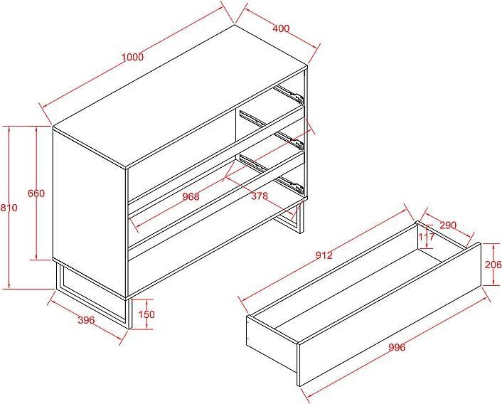 Produktbild Vente-unique Cevania (100 x 41.50 x 81 cm)