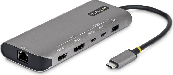 Produktbild StarTech .com 174B-USB4-MULTIPORT, Avec fil, USB4, 140 W, 10,100,1000,2500 Mbit/s, Gris, 40 Gbit/s