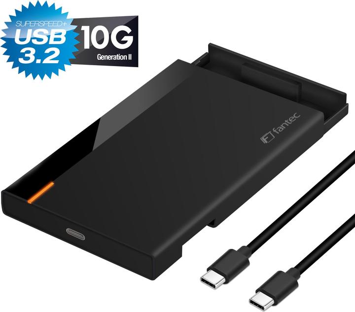 Produktbild Fantec PL-25U31 6,35cm 2,5Zoll SATA SSD Festplattengehäuse USB-C USB 3.1 10G-Technology (2.5")