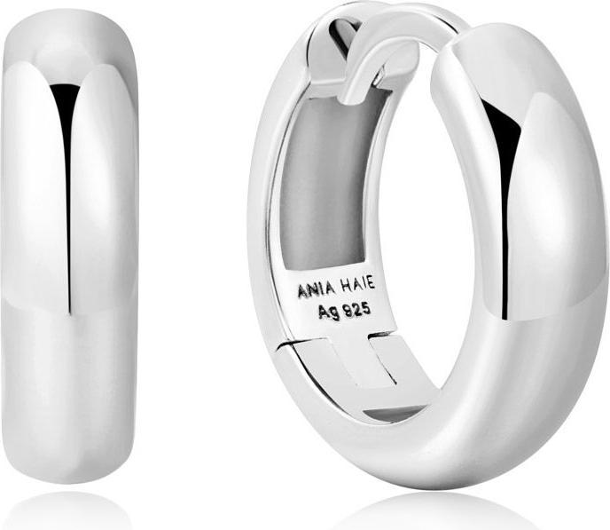 Ania Haie Orecchini Huggies con fascia a cupola in argento (Argento 925)
