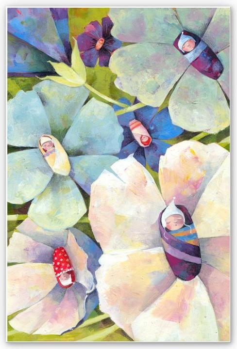 Image du produit Trenddeko Blanz - Bébés fleurs (30 x 45 cm)