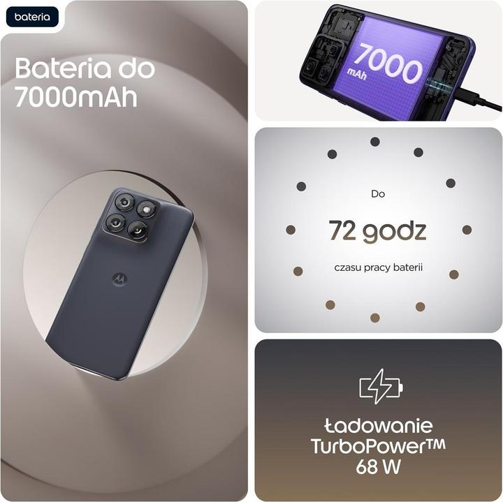 Produktbild Motorola edge 70 fusion (256 GB, Black, PANTONE Silhouette, 6.78", Dual SIM, 5G)