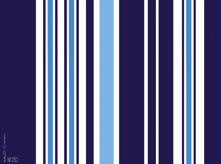 Image du produit PROnappe 400 sets de table bayadère bleu marine multicolore 30,0 x 40,0 cm (4 pcs, 40 x 30 cm)