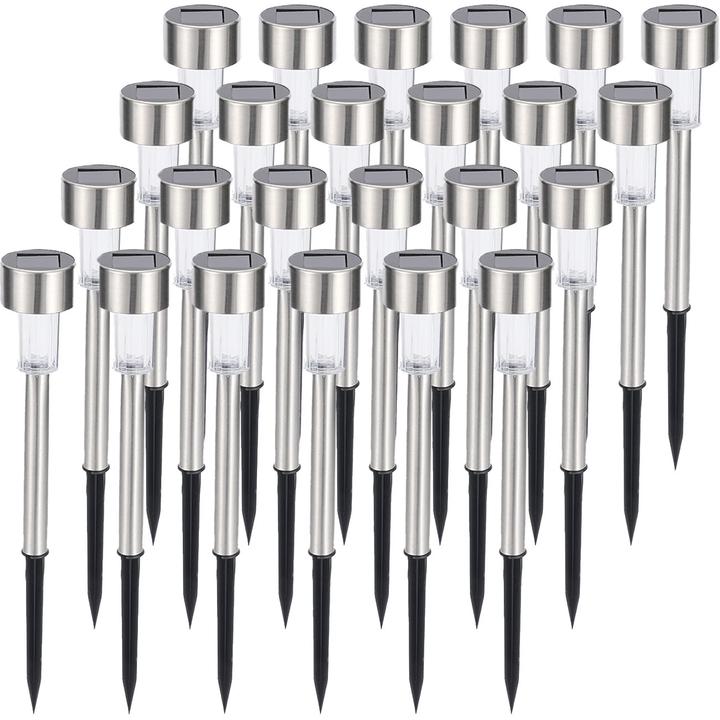 Produktbild Casativo 24er-Set Mini-Solar-Wegeleuchten mit Dämmerungssensor und Erdspiess