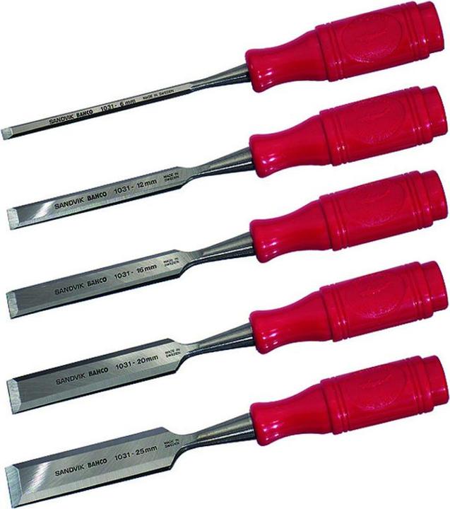 Actual product image Bahco Chisel set with polypropylene handle - five-piece/blister packaging (25 mm)