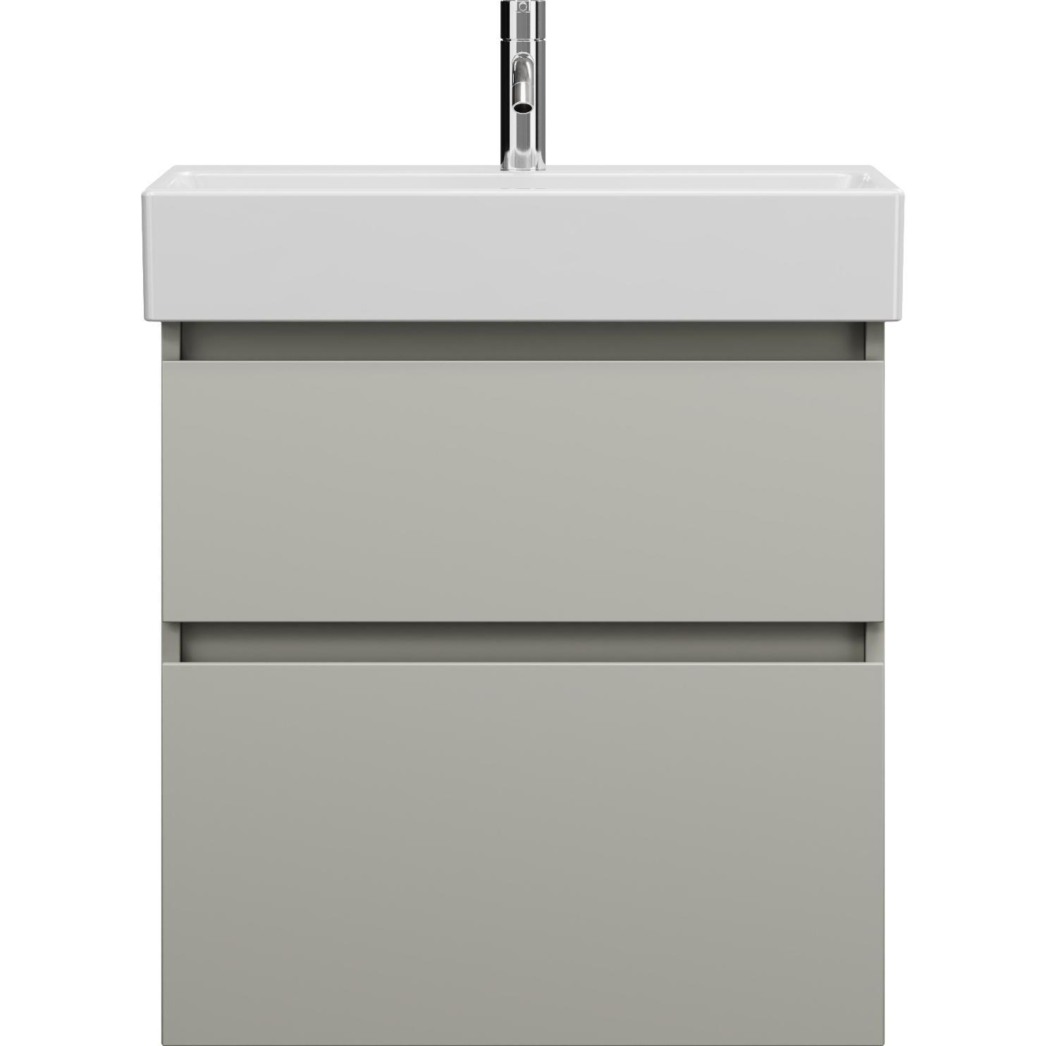 burgbad, Badmöbelset, Lin20 Keramik-Waschtisch hoch inklusive Waschtischunterschrank 2 Auszüge, 630x370x710mm, SG