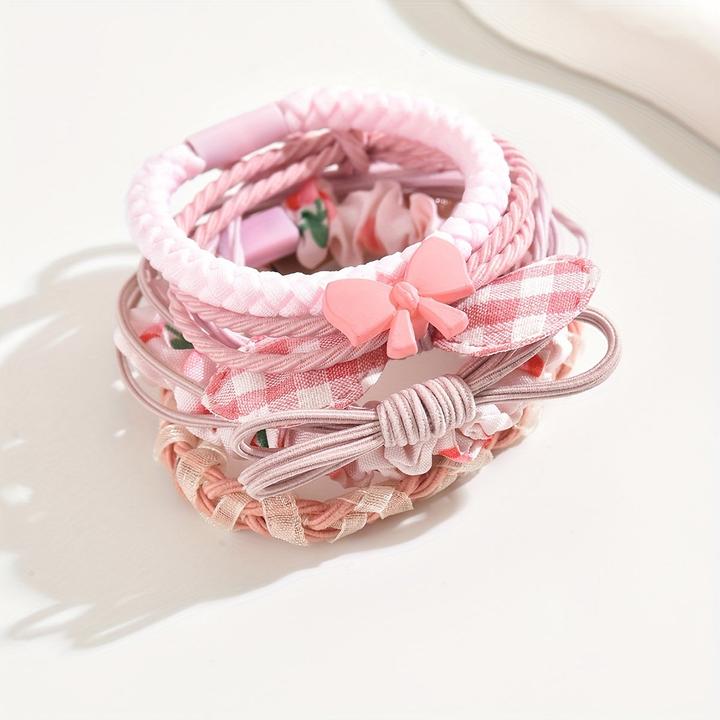 Activity Board 6er Set Wald-Stil Süsse und niedliche Haarseile, hohe Pferdeschwänze, vielseitige Super Fee Haar (Hair tie set)