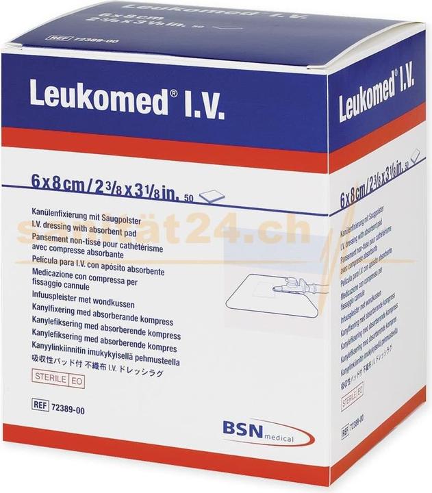 BSN Leukomed IV Kanülenfixierung 6x8cm mit Saugpolster