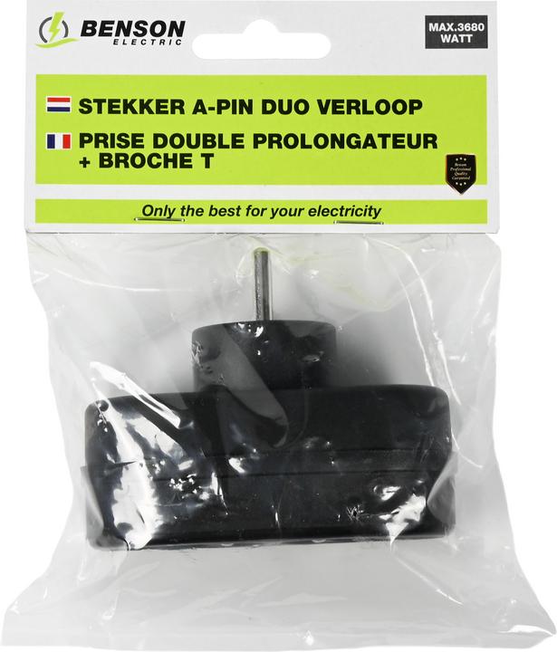 Image du produit Benson Electric Adaptateur duo connecteur + a-pin noir