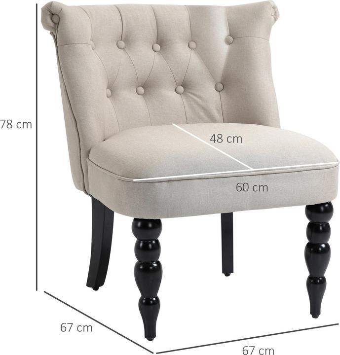 Produktbild Homcom Polstersessel mit Knopfdesign