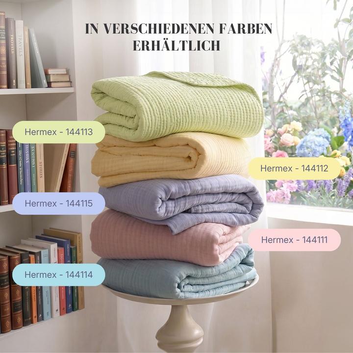Produktbild Hermex Seersucker-Decke (230 x 200 cm)
