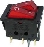 Velleman Power Rocker Switch 10A-250V Dpst On-Off With Red Neon Light