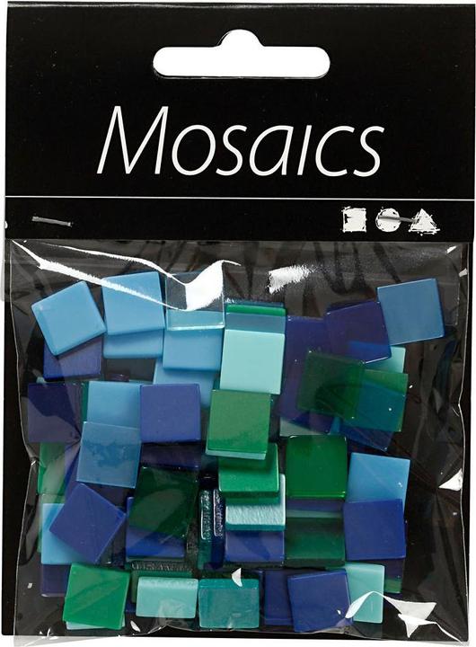 Produktbild Creativ Company Mini-Mosaik Blau/Grün 10x10mm, 25 Gramm