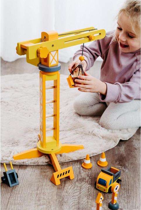 Produktbild small foot Baukran mit Baustellenzubehör