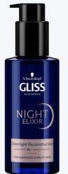 Image du produit Schwarzkopf Gliss Night Elixir Reconstruction Traitement de nuit régénérant sans rinçage Pour les cheveux (100 ml)