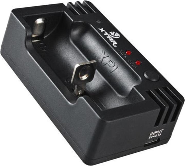 Actual product image Xtar Schnell-Ladegerät lädt 1 Stück Li-ion 10440, 14500, 16340, 18350, 18500 oder NiMH AA, AAA Akku (1 pcs., Chargers without battery)