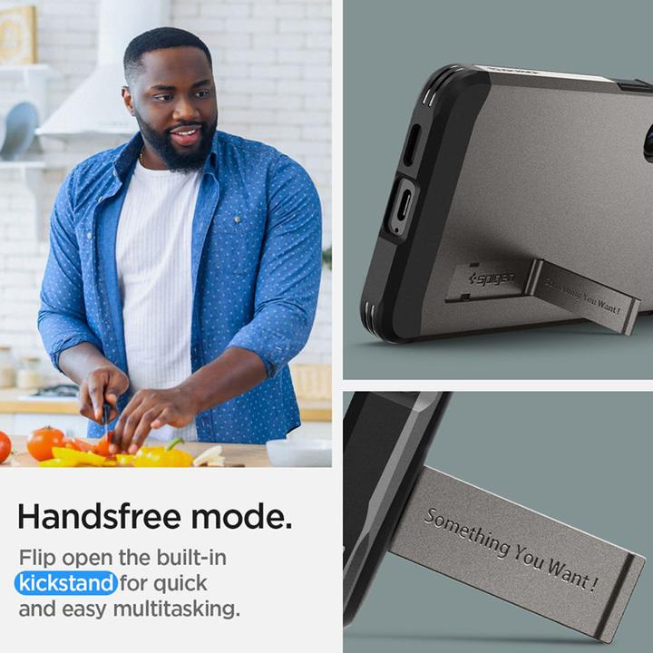 Actual product image Spigen Tough Armor S921 szary/gunmetal ACS07356 (Samsung Galaxy S24)