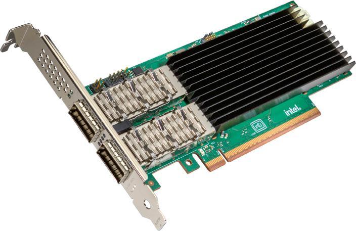 Actual product image Intel NIC/PCiE upto 100Gb QSFP28 x2 Bulk (Mini PCI Express)